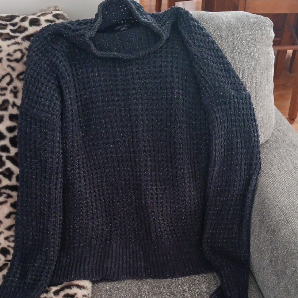 American Eagle Outfitters Black Cowl Neck Sweater